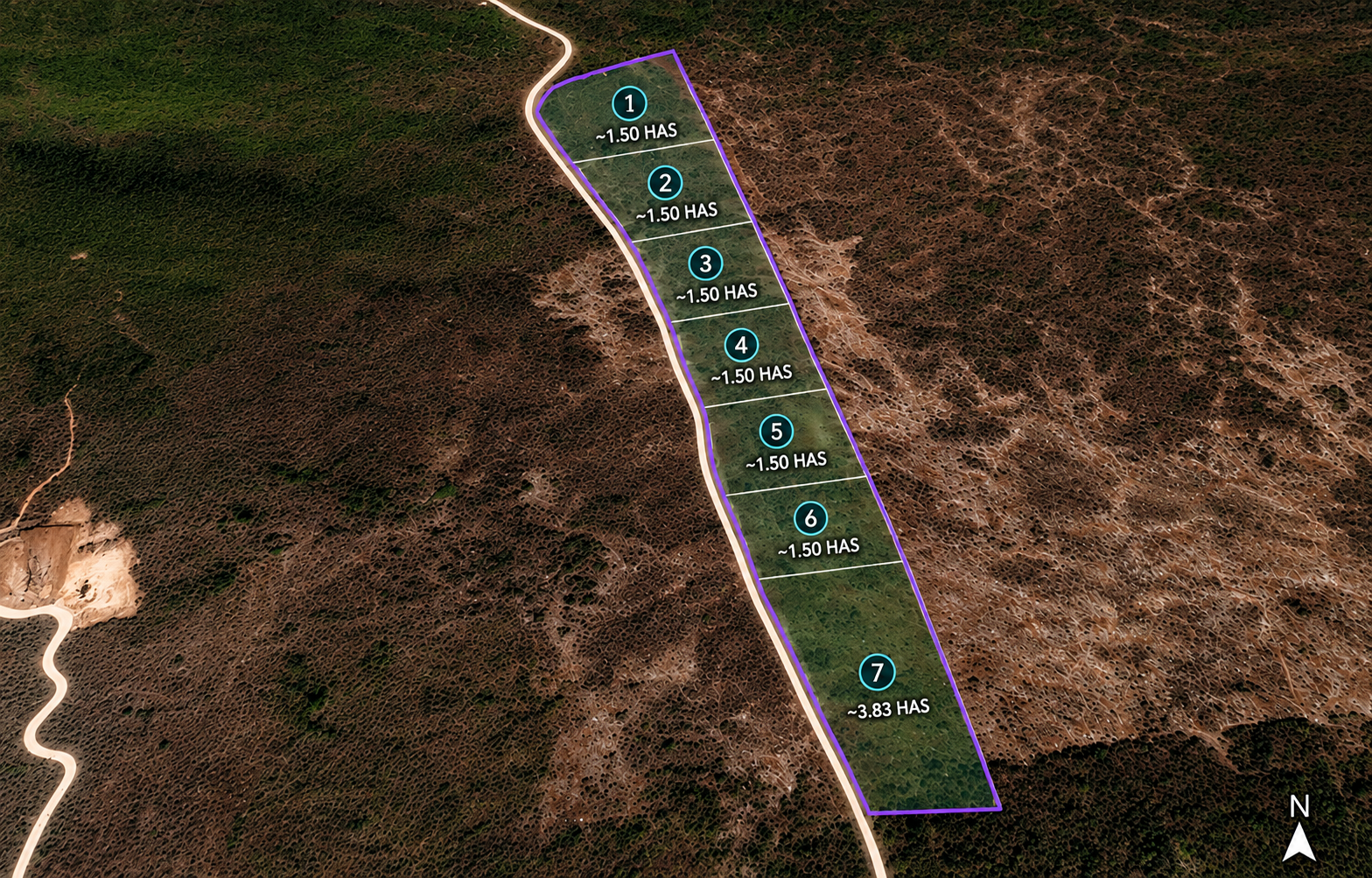 📍 Terreno en venta sobre la carretera Hunxectamán – Oxcum, Umán, Yucatán.