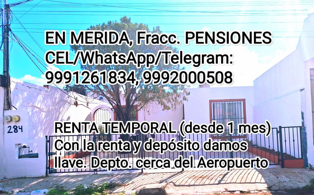 En MERIDA Departamento cerca de Periferico y Aeropuerto Alquila desde un mes, con renta y deposito damos llaves