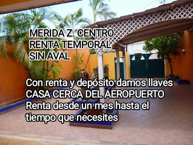 En Merida ZONA CENTRO, casa con 3 habitaciones Alquila desde un mes sin aval, con la renta y el deposito damos llaves.