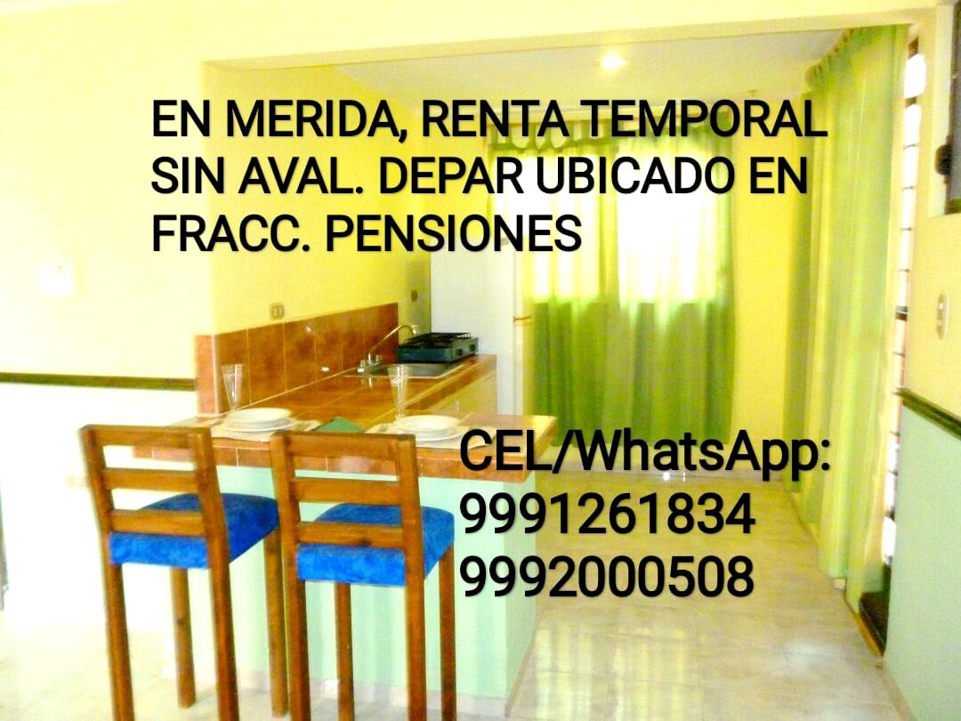 Con renta y deposito damos llave, alquila desde un mes sin aval. Depar cerca del Aeropuerto y Periferico en Fracc. PENSIONES